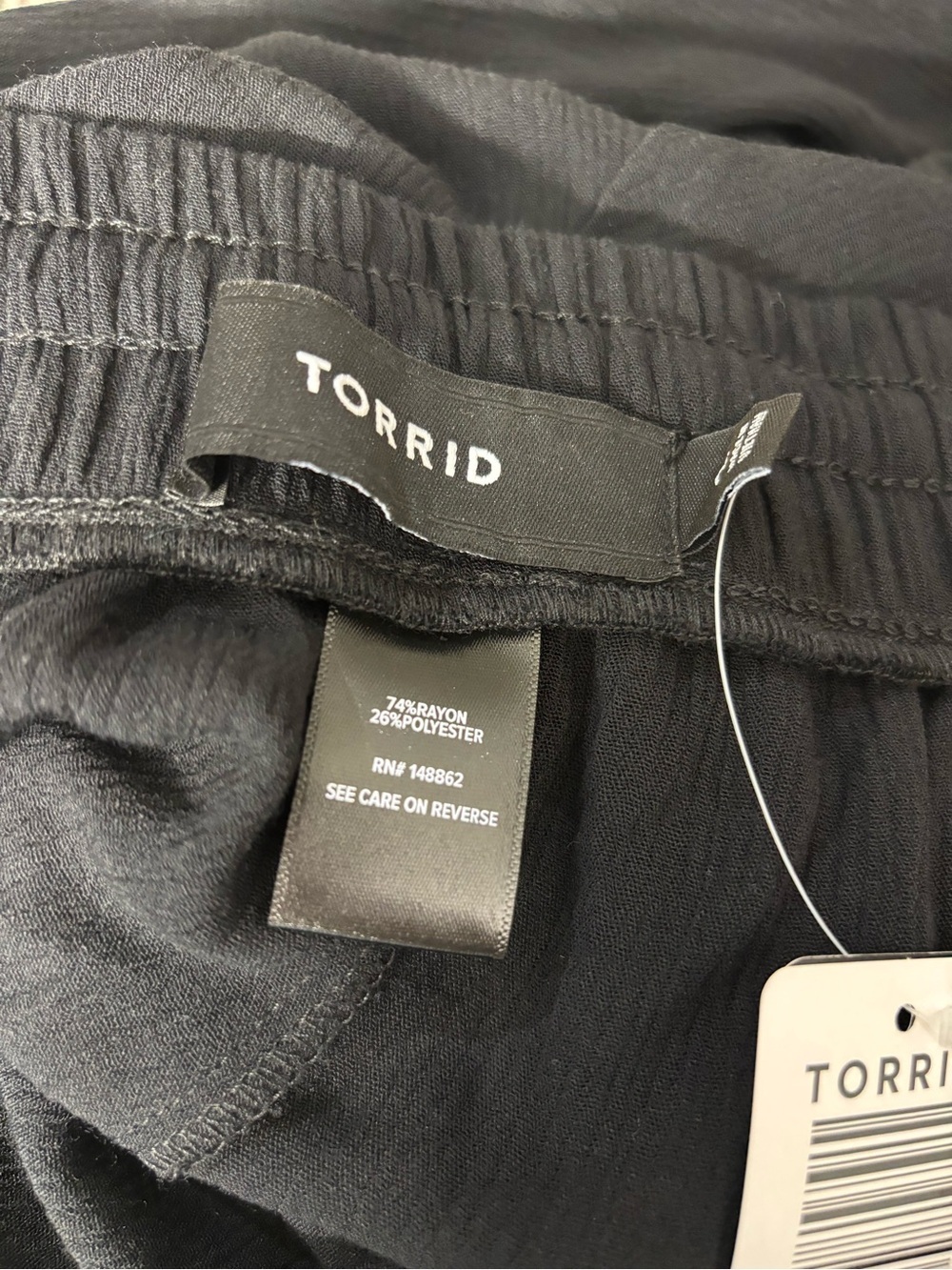torrid Black Wide-Leg Drawstring Pants - Picture 6 of 8